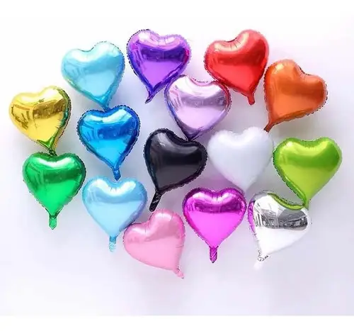globo metalizado corazon pequeno